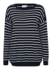 Kaffe Pullover "Mala" in Dunkelblau/ Creme