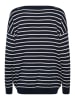 Kaffe Pullover "Mala" in Dunkelblau/ Creme