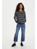 Kaffe Pullover "Mala" in Dunkelblau/ Creme
