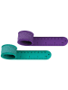 moses. 2-delige set: Snap-armbandjes "Liniaal" turquoise/paars - (L)14,2 x (B)7,6 cm