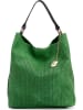Anna Morellini SkÃ³rzana torebka "Sebastiana" w kolorze zielonym - 38 x 36 x 14 cm