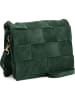 Mia Tomazzi Leder-Umhängetasche "Empoli" in Dunkelgrün - (B)23 x (H)17 x (T)5 cm