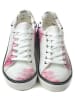 Goby Leder-Sneakers in Weiß/ Rosa