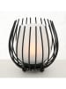 Boltze 2er-Set: Windlichter "Laval" in Schwarz - (H)12 x Ø 12 cm