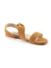 Manoukian shoes Skórzane sandały "Sandia" w kolorze jasnobrązowym