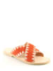 Manoukian shoes Skórzane klapki "Tabata" w kolorze pomarańczowym