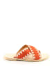 Manoukian shoes Skórzane klapki "Tabata" w kolorze pomarańczowym