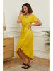 Le Monde du Lin Kleid "Lydia" in Senf
