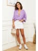 Le Monde du Lin Linnen blouse "Barcelona" paars