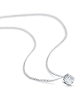 Revoni Witgouden ketting met diamanten hanger - (L)45 cm