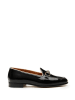 British Passport Leder-Mokassins in Schwarz