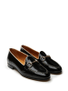 British Passport Leder-Mokassins in Schwarz