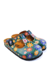 Calceo Clogs in Grün/ Bunt