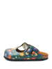 Calceo Clogs in Grün/ Bunt