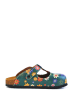 Calceo Clogs in Grün/ Bunt