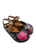 Calceo Enkelsandalen zwart/meerkleurig