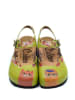 Calceo Enkelsandalen groen/meerkleurig