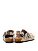 Calceo Halbsandalen in Beige/ Bunt