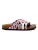 Calceo Slippers wit/lichtroze/paars