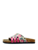 Calceo Pantoletten in Pink/ Bunt
