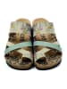 Calceo Zehentrenner in Beige/ Bunt