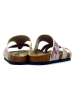 Calceo Pantoletten in Creme/ Bunt