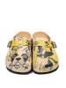 Calceo Clogs in Beige/ Bunt