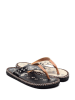 Calceo Zehentrenner in Braun/ Beige