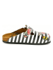 Calceo Clogs in Weiß/ Schwarz/ Bunt