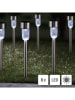 Profigarden 8er-Set: LED-Solar-Edelstahl-Gartenstecker - (H)36 cm