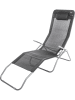 Nature Fellow Ligstoel zwart - (B)205 x (H)114 x (D)65 cm