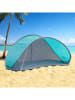 Nature Fellow Pop-Up-Strandmuschel in Türkis - (B)210 x (H)110 x (T)90 cm