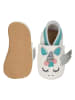 Lait et Miel Leder-Krabbelschuhe "Einhorn" in Weiß/  Pink