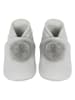 Lait et Miel Lammleder-Krabbelschuhe "Pompons" in Grau