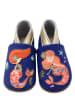 Lait et Miel Skórzane buty "Mermaid" w kolorze niebieskim do raczkowania