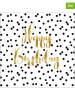 ppd 2-delige set: servetten "Birthday Confetti" zwart/goudkleurig - 2x 20 stuks