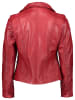 KRISS Skórzana kurtka w kolorze czerwonym