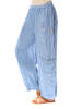 La Compagnie Du Lin Lniane spodnie "Raisin" w kolorze niebieskim