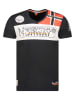 Geographical Norway Shirt "Jidney" in Schwarz/ Bunt