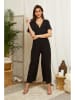 Lin Passion Leinen-Jumpsuit in Schwarz