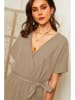 Lin Passion Leinen-Jumpsuit in Taupe