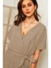 Lin Passion Linnen jumpsuit taupe