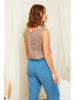 Rodier Lin Leinen-Top in Taupe