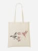 WOOOP Stoffen tas "Blossom Bird" crème/lichtroze/bruin - (B)36 x (H)43 cm