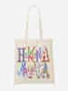 WOOOP Torba "Hakuna Matata Color" w kolorze kremowym ze wzorem - 36 x 43 cm