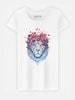 WOOOP Koszulka "Floral Lion" w kolorze białym