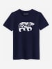 WOOOP Shirt "Bear and Foxes" donkerblauw