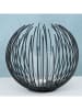 Boltze Windlicht "Cylon" in Schwarz - (H)20 x Ø 22 cm