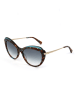 Longchamp Dameszonnebril bruin-goudkleurig/turquoise