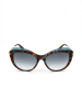 Longchamp Dameszonnebril bruin-goudkleurig/turquoise
